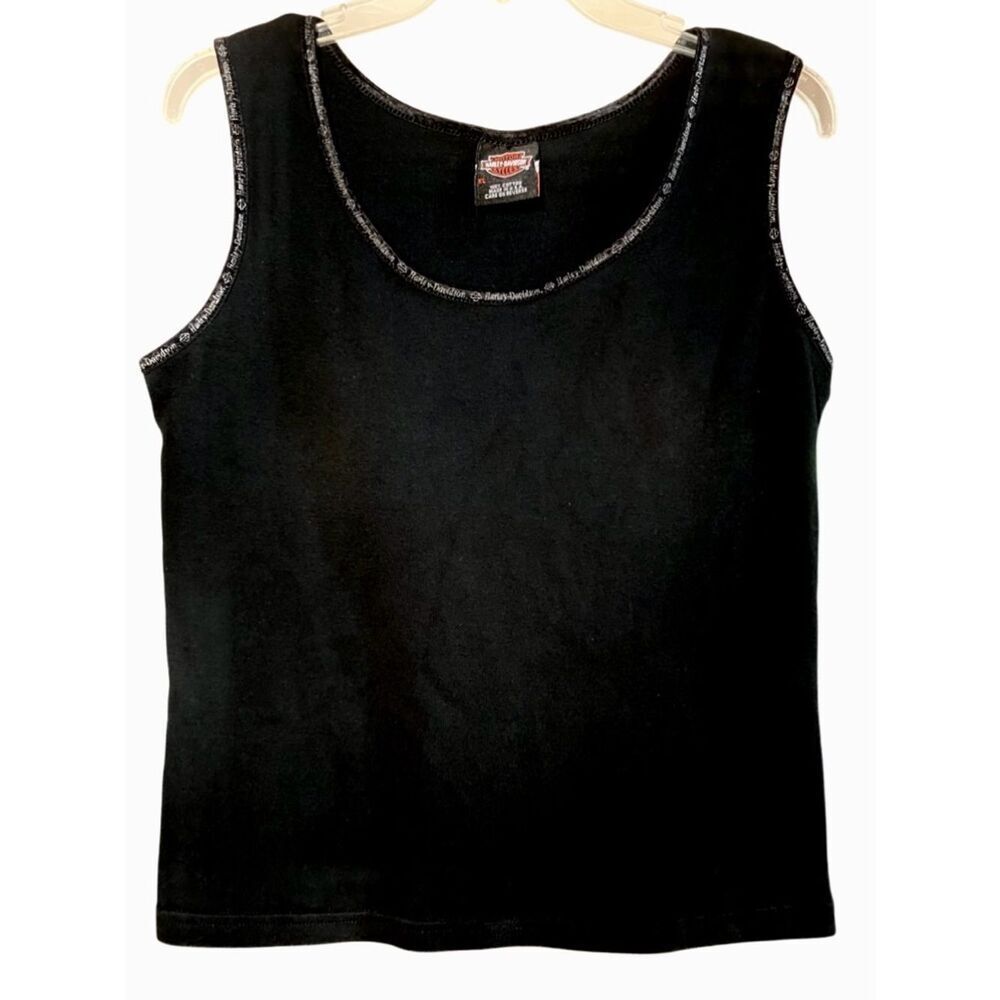 Harley Davidson Knit Tank in Dark Black/Silver Women’s XL